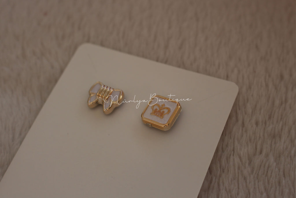 Broche bouton - Blanc